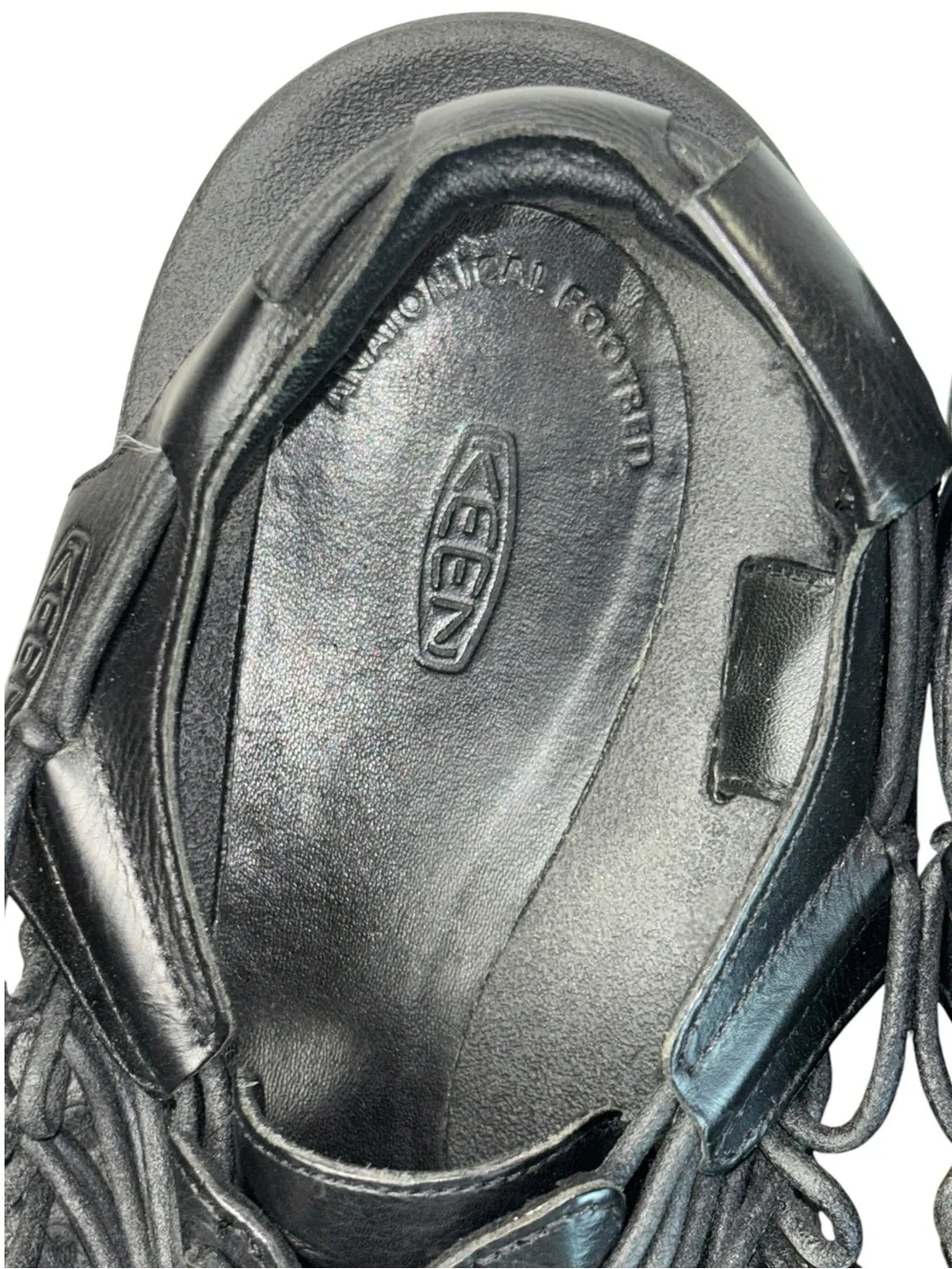 Keen UNEEK Perseid Leather Cord Sandal Sneakers Black Mens Sz 11.5